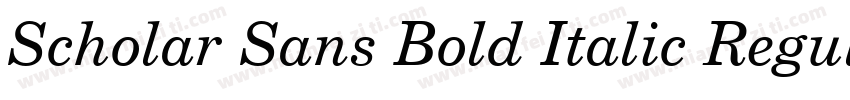 Scholar Sans Bold Italic Regular字体转换